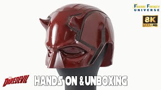 Daredevil TV Series LifeSize Movie Replica Helmet Hands on amp Unboxing [upl. by Aikat248]