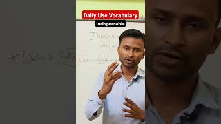 Indispensable Meaning in Hindi with Examples  Spoken English  How to Speak English shorts vocabs [upl. by Doralyn]