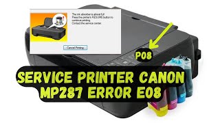 Service Printer Canon MP287 Error E08 [upl. by Ehcor]