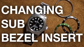 How to change a Rolex Submariner Bezel Insert [upl. by Ecikram]