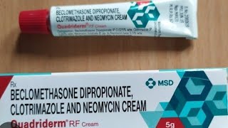 Beclomethasone dipropionate clotrimazole amp neomycin sulphate cream uses in hindi Quadriderm RF Cream [upl. by Esinek91]