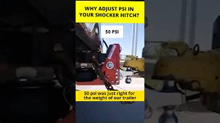 how much psi in your shocker hitchshockerhitch towing hauling utilitytrailer flatbedtrailers [upl. by Ecneps]