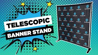 Telescopic Banner Stand  Event Step amp Repeat Backdrop [upl. by Zabrine803]