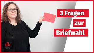 Betriebsratswahl 3 Fragen zur Briefwahl [upl. by Warfore]