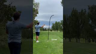 Whats the best way to play this hole Aggressive v Conservative golf shorts driver 4iron [upl. by Ainaznat12]