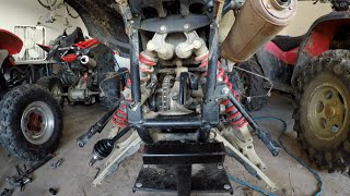 How To Remove and Install Honda Trx 700 xx Rear Axle [upl. by Vandervelde]