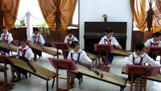 Children performing at the Mangyongdae Childrens Palace  Pyongyang North Korea September 2009 [upl. by Aseyt527]