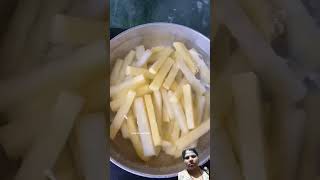 How to make French fries at home shorts [upl. by Allebasi364]