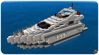 Minecraft How to Build a Yacht in Minecraft AZIMUT 62 Fly Minecraft Yacht Tutorial [upl. by Ahtebbat613]