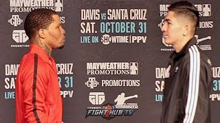 GERVONTA DAVIS amp LEO SANTA CRUZ FINALLY COME FACE TO FACE 2 DAYS FROM FIGHT  TANK VS LEO FACE OFF [upl. by Nahrut]