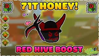 71T HONEY  Red Hive Boost  Bee Swarm Simulator [upl. by Odlanier485]