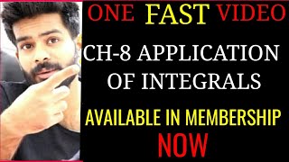 APPLICATION OF INTEGRALS CHAPTER 8  ONE SHOT VIDEO  GENIUS LEARNING [upl. by Norwood]