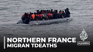 Migrant boat capsizes At least 12 dead off coast of northern France [upl. by Ennirroc]