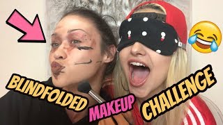 BLINDFOLDED MAKEUP CHALLENGE w Katrina Stuart [upl. by Arie]