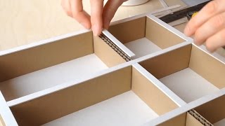 DIY Cardboard Drawer Organizer  An Easy Tutorial For Clever Storage Solutions [upl. by Edee]