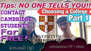 HOW TO CHOOSE A CAMBRIDGE COLLEGE EVERYTHING YOU NEED TO KNOW PT 1 [upl. by Griffis]