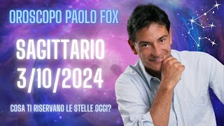 Sagittario ♐️ LOroscopo di Paolo Fox  3 Ottobre 2024  Amore frizzante per coppie e per single [upl. by Nadirehs]