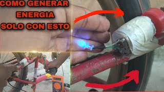 🔌🚲CÓMO HACER UN GENERADOR ELECTRICO CASERO quotCON UNA BICICLETAquot amp MOTOR INVENTO CASERO🔌INNOVATIONS [upl. by Nesral152]