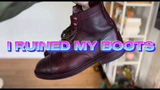 Oak Street Boot Makers Trench Boots Ruined…and how I “fixed” them [upl. by Imalda]