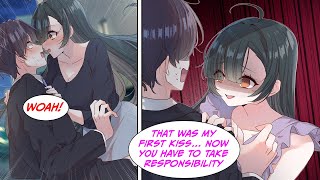 Manga Dub Im in love with the receptionist One day I save her from falling and kiss her [upl. by Carilyn]