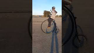 Penny farthing high wheel unicycling uncycles mike arotsky talks about marbles [upl. by Nide]