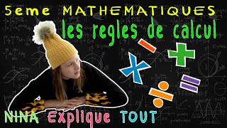 les règles de calcul en mathématiques les priorités de calcul multiplication addition soustraction [upl. by Dyna]