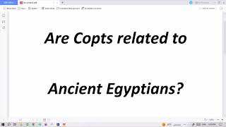 Are Copts Related to Ancient Egyptians [upl. by Eirelam]