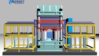 600T Vulcanizing Press Machine Hwayi Machinery [upl. by Nai]