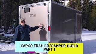 CARGO TRAILER CAMPER CONVERSION BUILD part 1 [upl. by Ranip633]