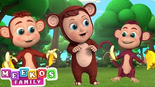 Baby Monkey Song 😻🐵🍌  Animals For Kids  Meekos Family [upl. by Aliber]