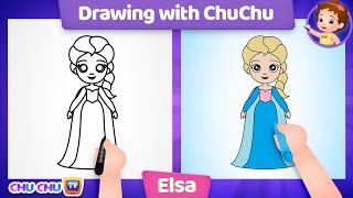 How to Draw Elsa  More Drawings with ChuChu – ChuChu TV Drawing for Kids Step by Step [upl. by Kaine]