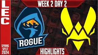 RGE vs VIT Highlights  LEC Spring 2024 W2D2  Rogue vs Team Vitality [upl. by Niwrehs]