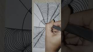 easy zentangle pattern art zentangle drawing zentanglepatterns doodling sketch doodle [upl. by Tinaret]