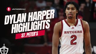 Dylan Harper Highlights versus St Peters  Rutgers Scarlet Knights Basketball [upl. by Tibbs]