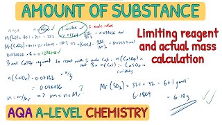 Amount of Substance Calculations  Past Paper Exam Question  ALevel Chemistry [upl. by Rigdon]