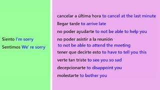 Learn Spanish  quotIm sorry Im late etcquot Easy Way to Get Fluent Faster [upl. by Rusty]