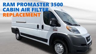 REPLACEMENT OF RAM PRO MASTER 3500 CABIN AIR FILTER rampromaster cabinairfilterreplacement [upl. by Eerhs]