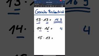 GENIALER MATHETRICK mathe MULTIPLIKATION tricks easy [upl. by Lawrence]