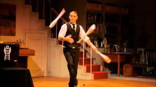 David Ladderman 3 Club Juggling Routine [upl. by Arvell]