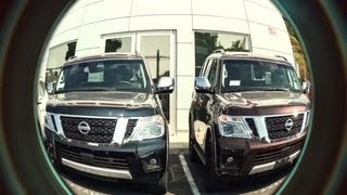 Review 2017 Nissan Armada  comparing to Infiniti QX80 Toyota Sequoia Honda Pilot [upl. by Speroni]