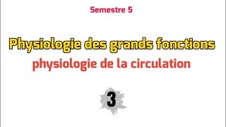 Physiologie circulatoire partie 3  Physiologie des grandes fonctions [upl. by Lynne646]