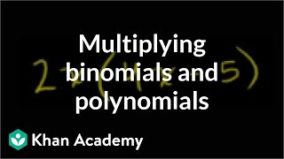 Multiplying binomials and polynomials  Algebra Basics  Khan Academy [upl. by Antonie]