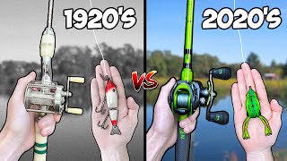 100 Year Old Fishing Gear vs Modern Fishing Gear [upl. by Nomyaw]