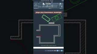 Align Command  AutoCAD Tutorial shorts autocad [upl. by Amber820]