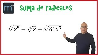 Sumas y restas de raíces de índice 4 suma y resta de radicales radicales semejantes [upl. by Nimesay]