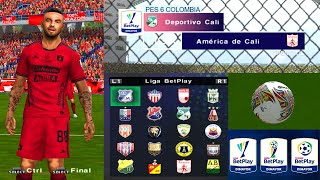 Liga de Colombia 2023 en PES 6  Liga BetPlay Clausura 2023 [upl. by Ilecara]