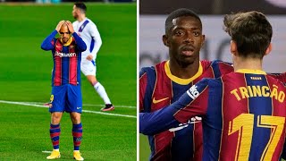 BARÇA 11 EIBAR SANS MESSI PEDRI EST SEUL amp BRAITHWAITE RATE UN PENALTY  DEMBELE BUTEUR LA LIGA [upl. by Eetsirk180]