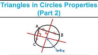 Triangles in Circles Properties Part 2  Circles Year 1  Edexcel AS and A Level Maths [upl. by Ertnom307]