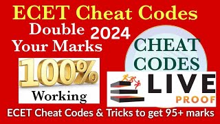 ECET 2024 Cheat Codes to double your marks  ECET cheat codes  tricks to get 95 marks [upl. by Joan375]