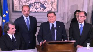 Gruppi parlamentari de Il Popolo delle Libertà al termine delle consultazioni al Quirinale [upl. by Noleta]